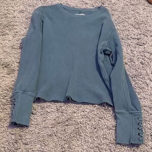 We The Free Teal Long Sleeve Top